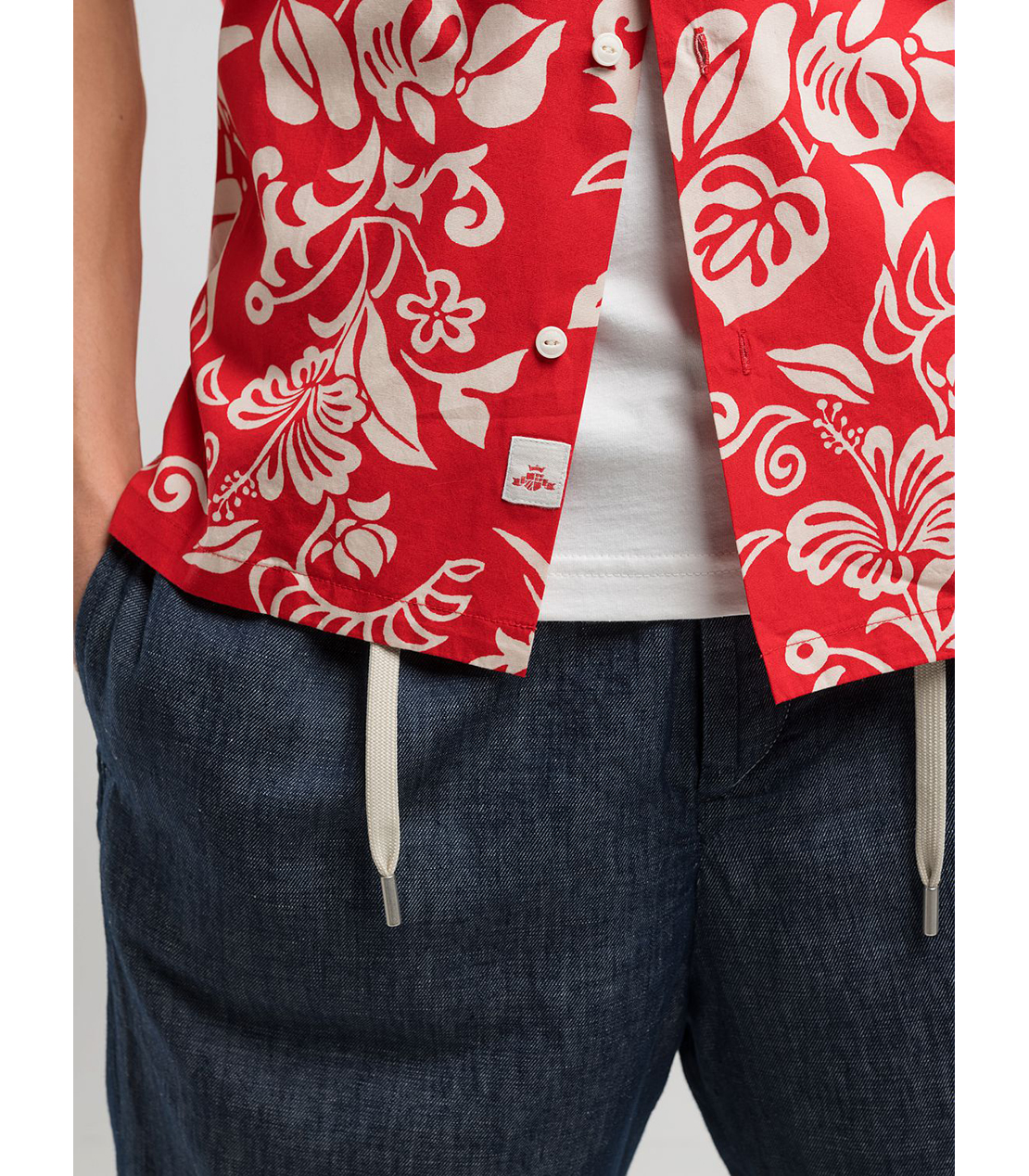 コットンポプリン ハワイアンアロハシャツ（セットアップモデル） 詳細画像 レッド 6